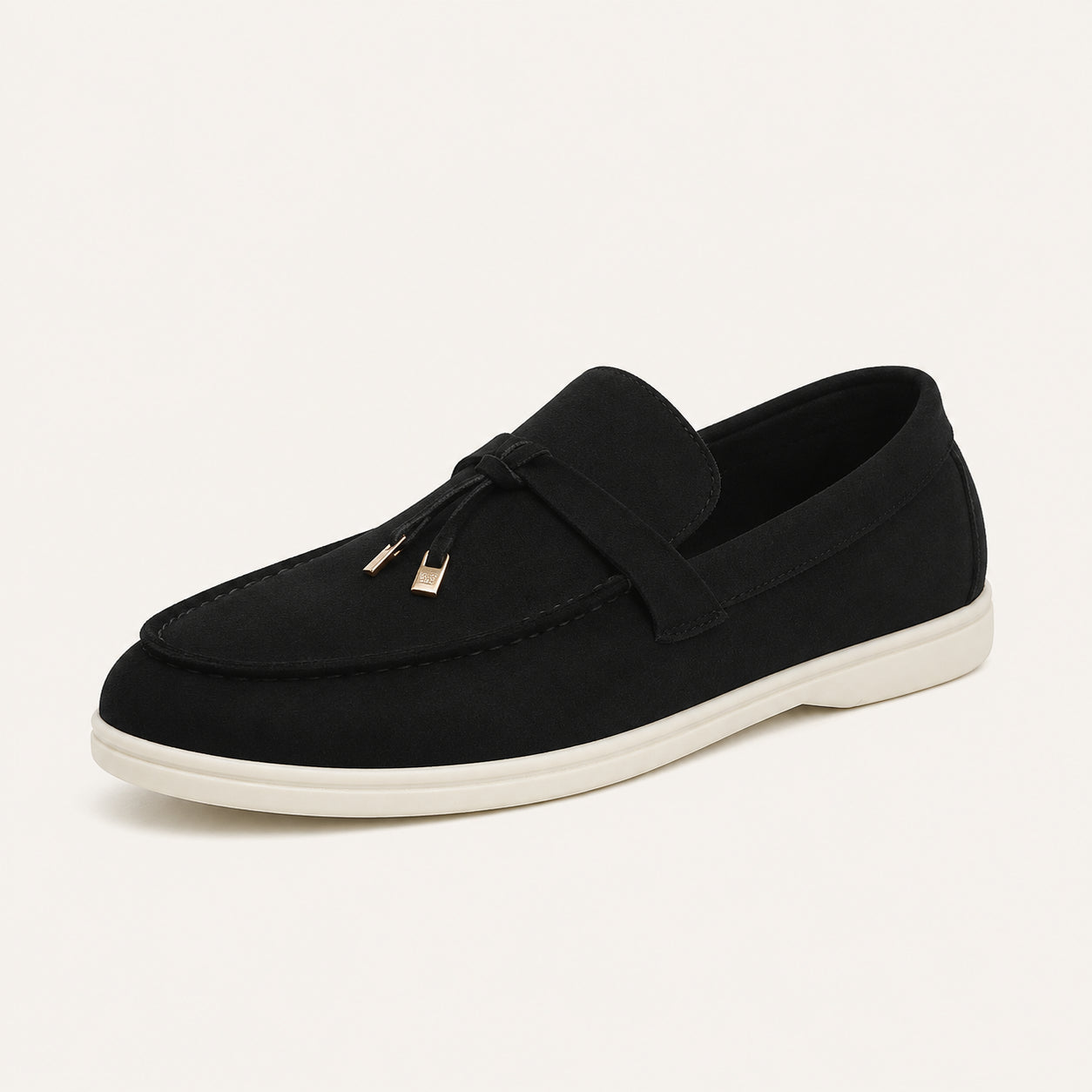 Mocassins Homme En Similicuir Suédine À Glands - vue 3/4