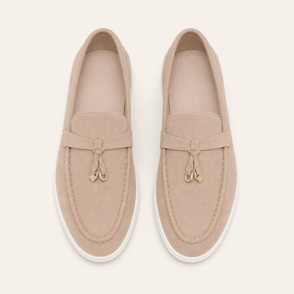 Mocassins Homme En Suède Synthétique À Glands - vue du dessus