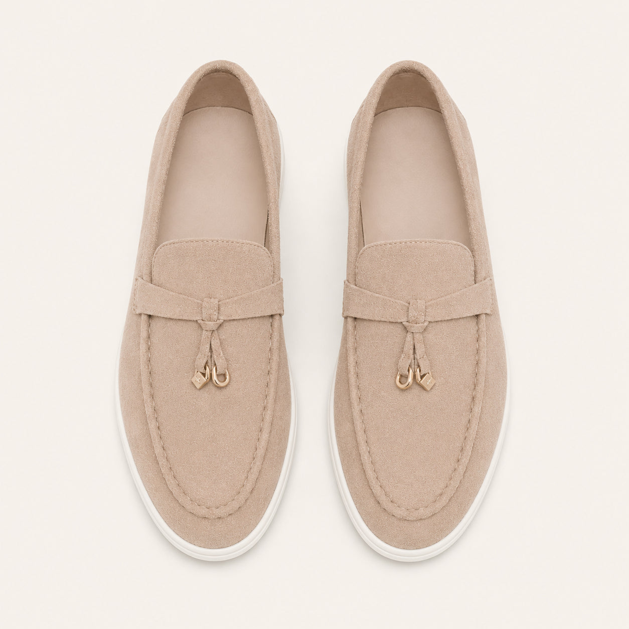 Mocassins Homme En Suède Synthétique À Glands - vue du dessus