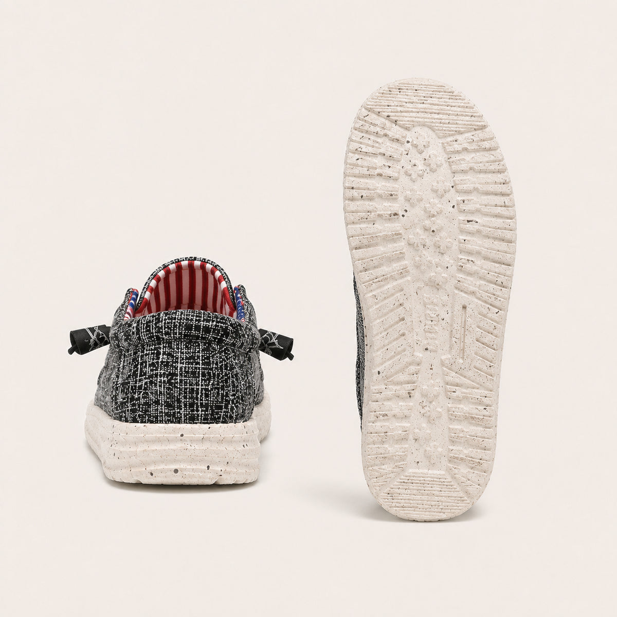 Mocassins Homme En Toile À Enfiler - vue 3/4