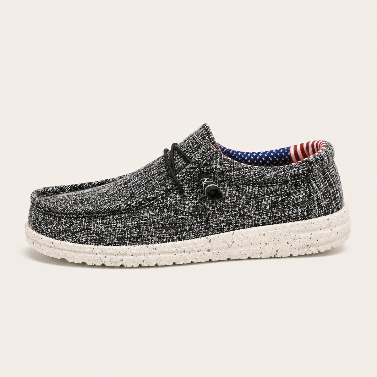 Mocassins Homme En Toile À Enfiler - vue de côté
