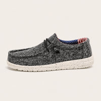Mocassins Homme En Toile À Enfiler - vue de côté