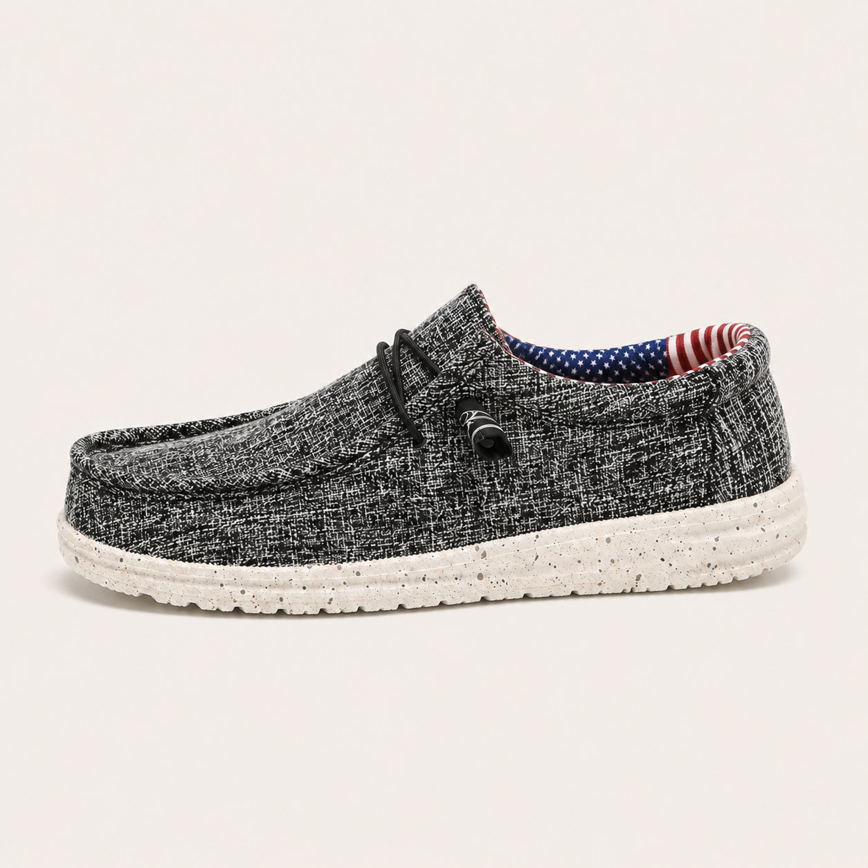 Mocassins Homme En Toile À Enfiler - vue de côté