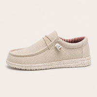 Mocassins Homme En Toile Sans Lacets - vue de côté