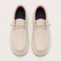 Mocassins Homme En Toile Sans Lacets - vue du dessus