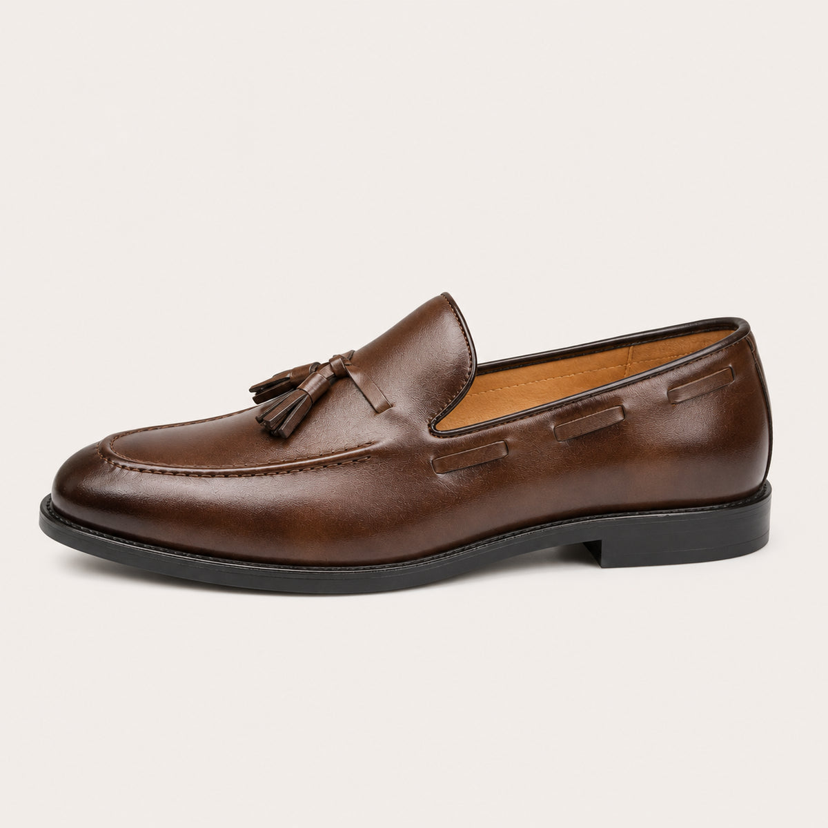Mocassins Homme Marron À Glands - vue 3/4