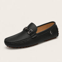 Mocassins Homme Noirs En Similicuir - vue 3/4