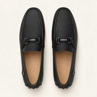 Mocassins Homme Noirs En Similicuir - vue du dessus