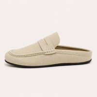 Mocassins Mules Homme En Cuir Suédé - vue de côté