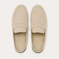Mocassins Mules Homme En Cuir Suédé - vue du dessus