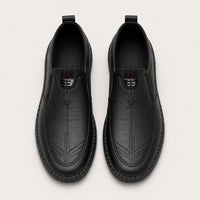 Mocassins Orthopédiques à Semelle Épaisse Pour Homme Noir - vue du dessus