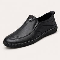 Mocassins Orthopédiques à Semelle Épaisse Pour Homme Noir - vue 3/4