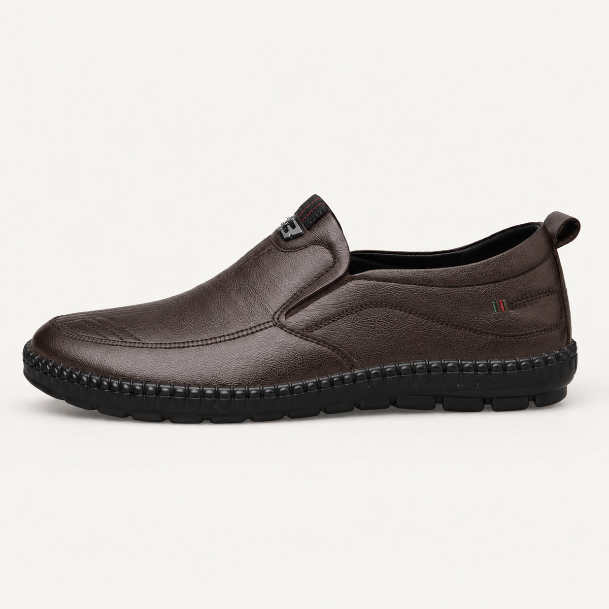 Mocassins orthopédiques à semelle épaisse pour homme - vue de côté