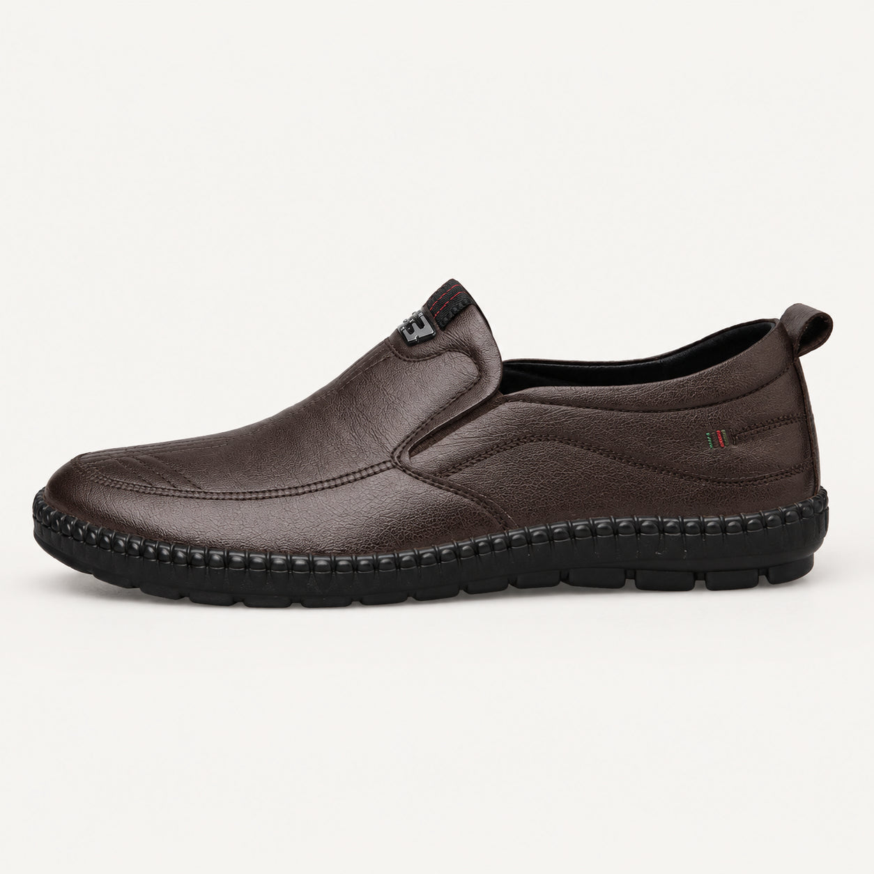 Mocassins orthopédiques à semelle épaisse pour homme - vue de côté
