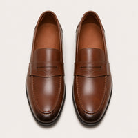Mocassins Penny Homme Marron - vue du dessus