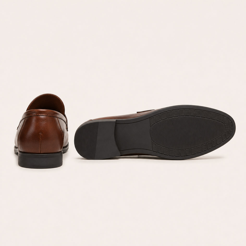 Mocassins Penny Homme Marron - vue de la semelle