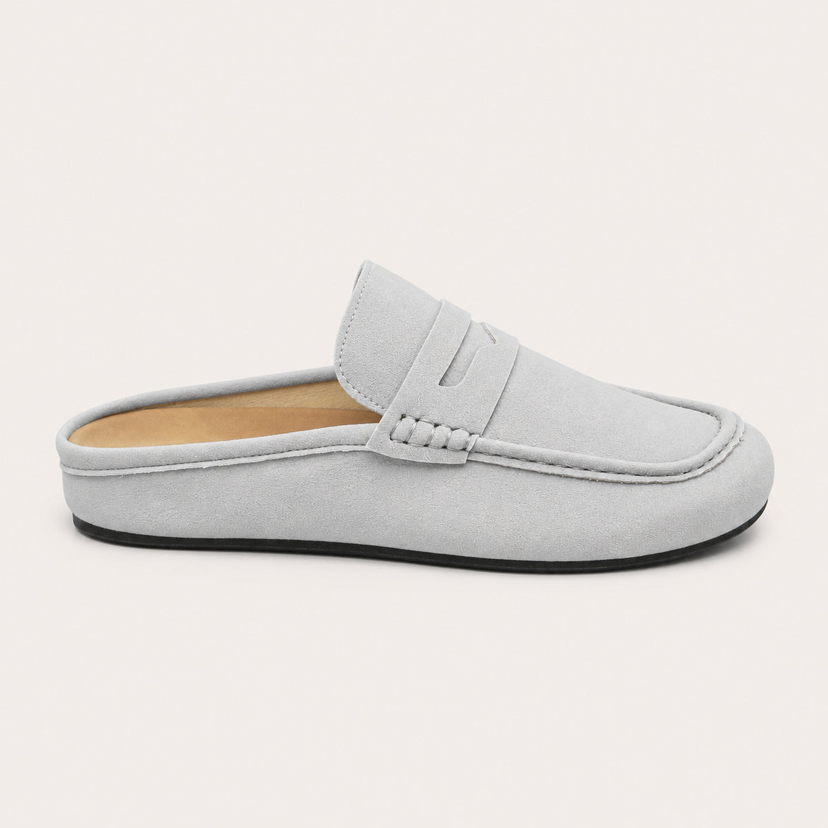 Suédine Mules Style Mocassin - vue de côté