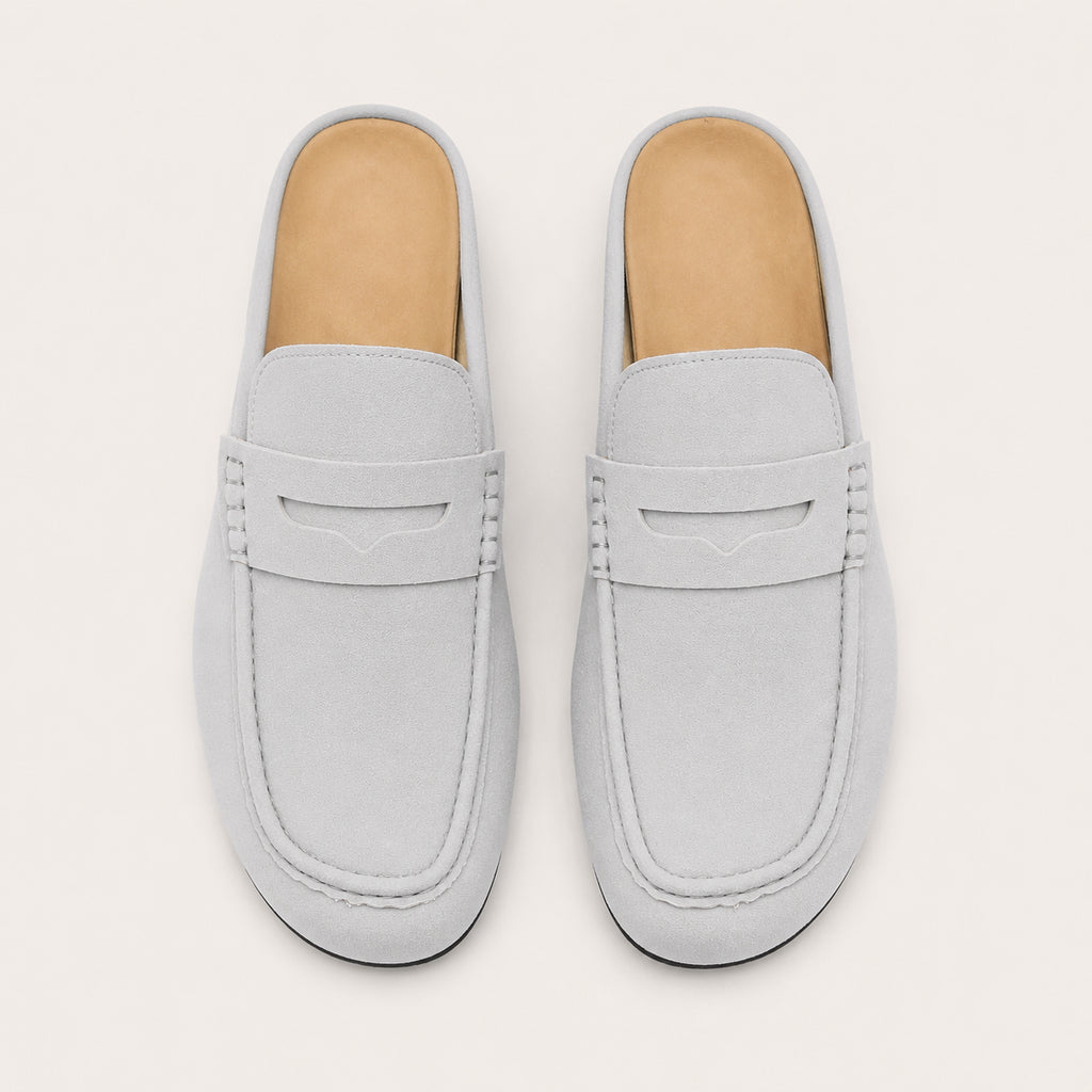 Suédine Mules Style Mocassin - vue du dessus