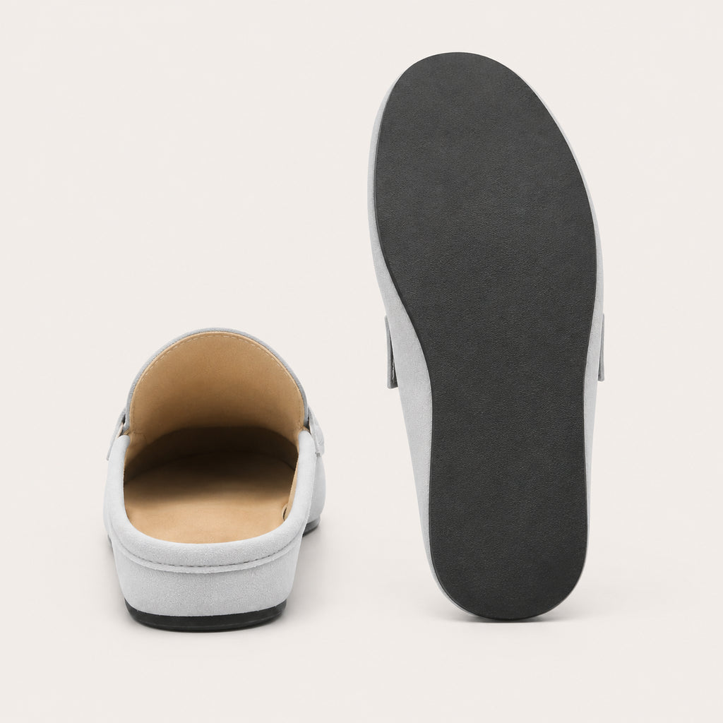 Suédine Mules Style Mocassin - vue de la semelle